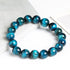 Natural Stone Beads Bracelet Blue Τiger Εyes Natural Stone Bracelet