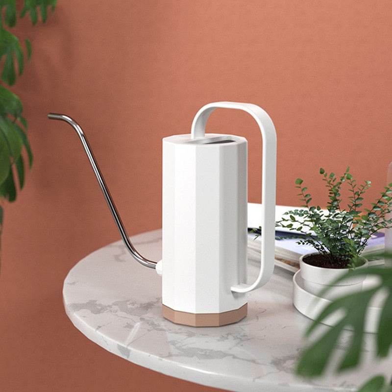 Tall Geometric Gooseneck Watering Can White Watering Can