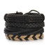 Multilayer Leather Braid Bracelets for Men with Star, Leaf and Owl Bangles Style 12 20cm Adjustable Men's Bracelet