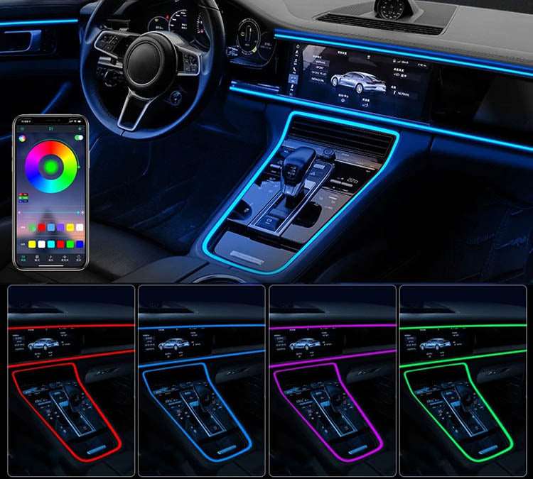 Car Interior LED Neon Strip Lights Car Interior Neon Lights