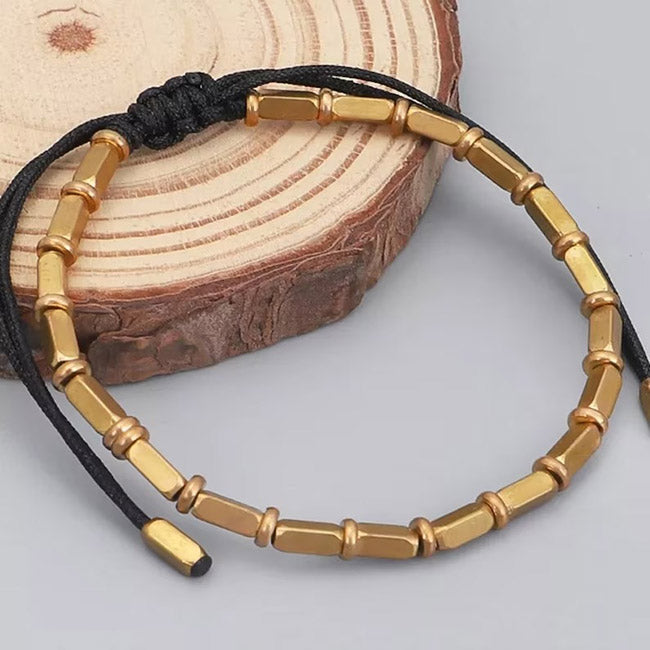 Tibetan Handmade Pure Copper Protection Beads Bracelet Tibetan Buddhist Bracelet